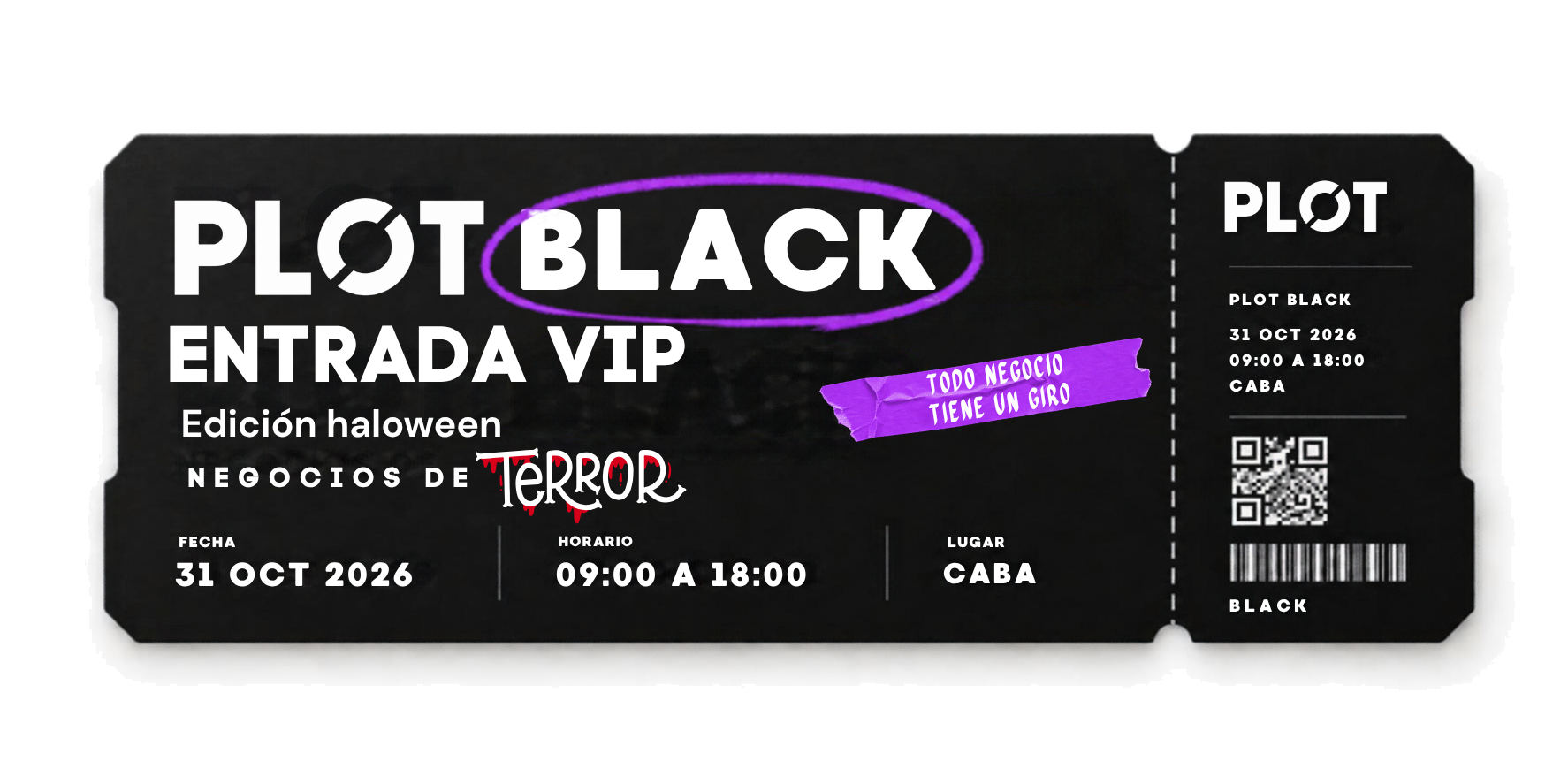 Entrada ENTRADA PLOT BLACK · 31.10.2026 · CABA